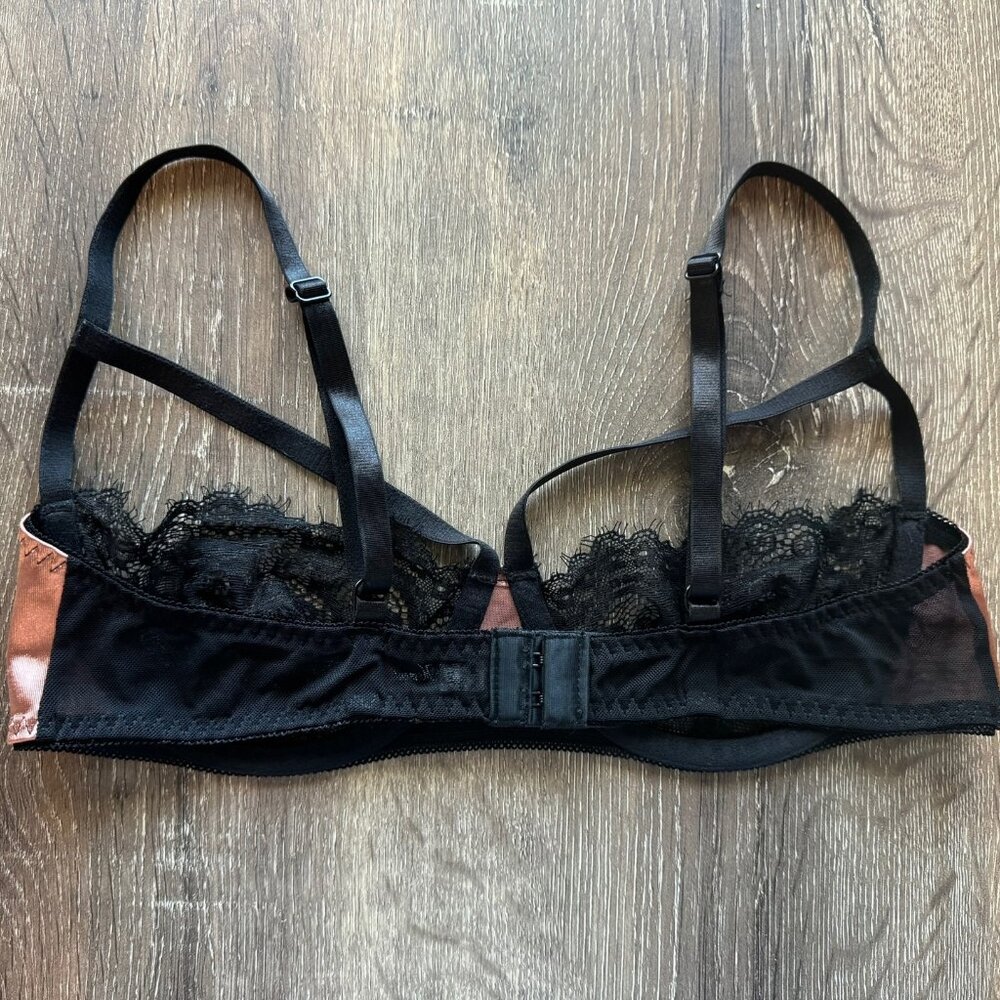 Elegant Moments ❤️ Satin&Lace Bra Women's Size S. - Picture 2 of 6